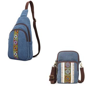 Canvas Small Crossbody bags Sling Backpack Purse for Women Travel Chest Bag😇